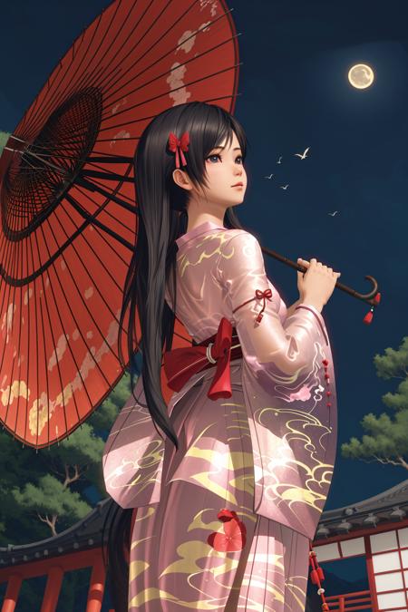 20490-2165681680-masterpiece, best quality, kokoro, black hair, black eyes, japanese clothes, oil-paper umbrella, moonlight, from side, (from bel.png